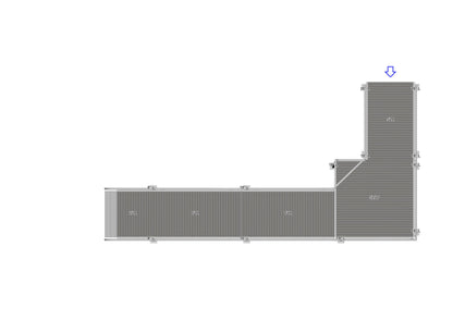 L-Shaped Wheelchair Ramp with 5ft Turn Platform